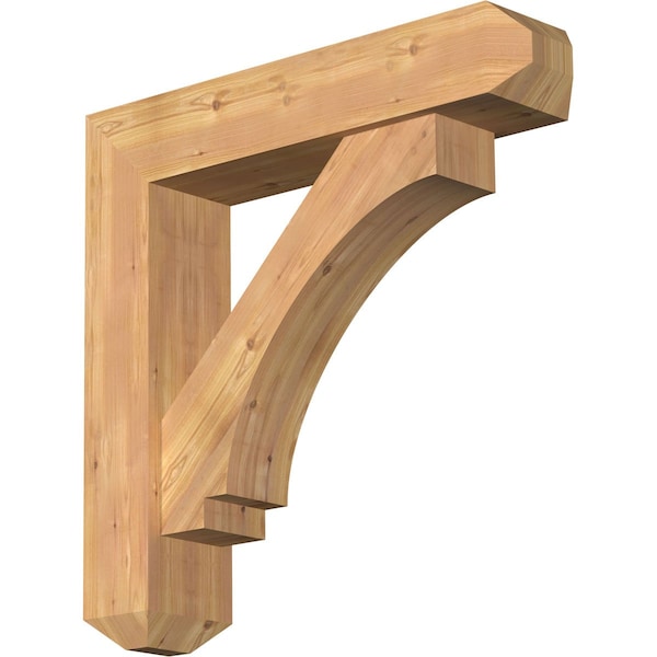 Ekena Millwork Imperial Craftsman Smooth Bracket w/ Offset Brace, Western Red Cedar, 7 1/2"W x 34"D x 34"H BKT0806X34X34IMP04SWR - main